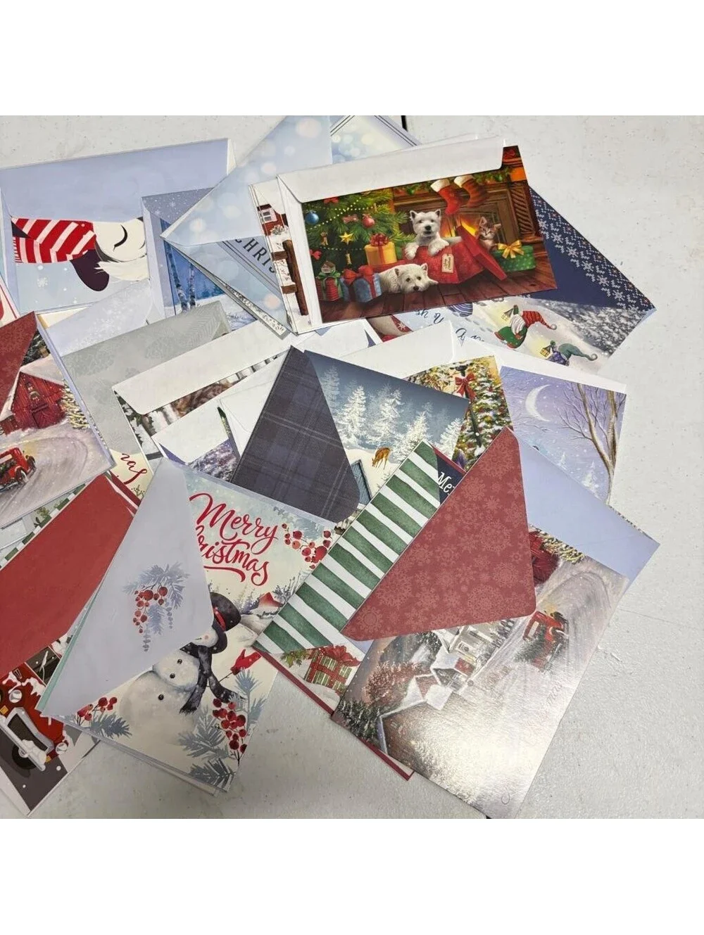 Huge Lot of Assorted Greeting Cards Christmas Birthday Holiday with Envelopes